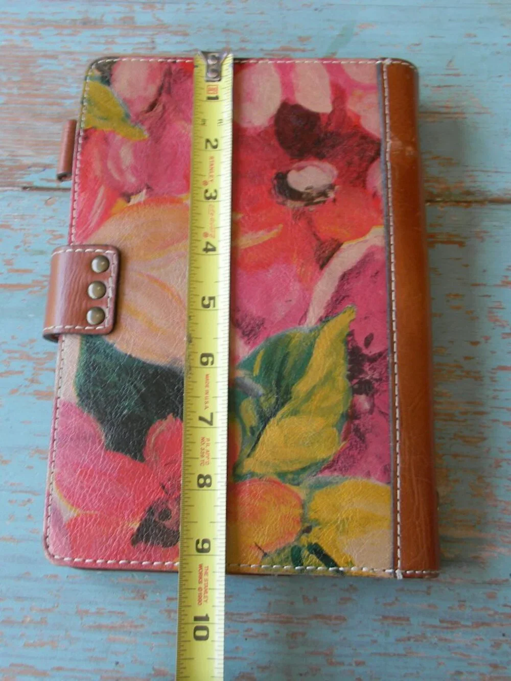 PATRICIA NASH CHIETI FLORAL LEATHER AGENDA JOURNAL NOTEBOOK W/SNAP CLOSURE 9